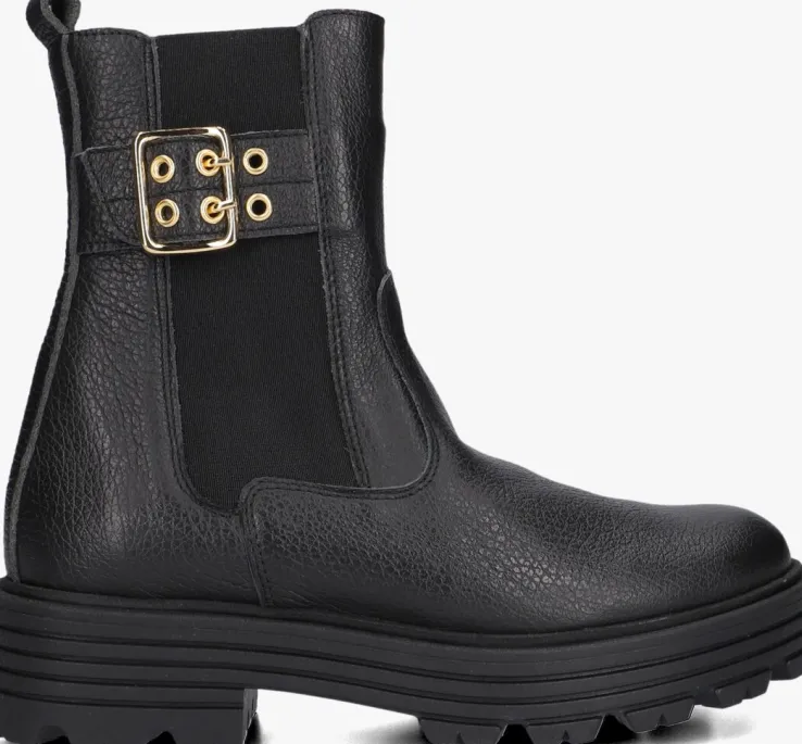 zwarte red-rag chelsea boots 12510