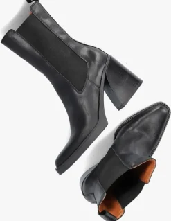 zwarte red-rag enkellaarsjes 74704