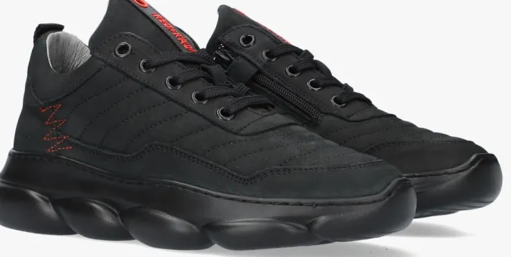 zwarte red-rag lage sneakers 13541