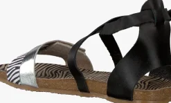 zwarte red-rag platte sandalen 19280