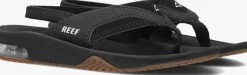 zwarte reef platte sandalen little fanning