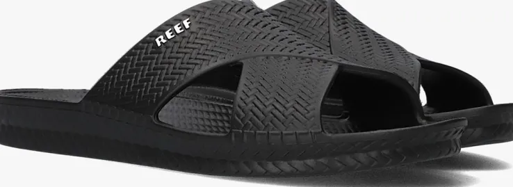 zwarte reef slippers water x slide
