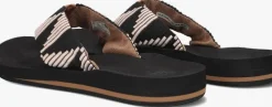 zwarte reef teenslippers spring woven