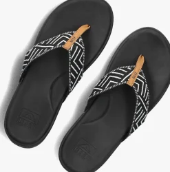 zwarte reef teenslippers cushion cloud tx