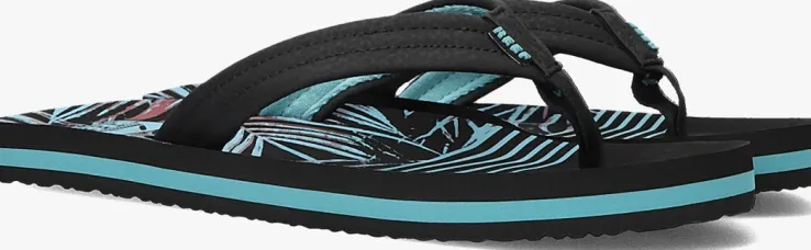 zwarte reef teenslippers ahi