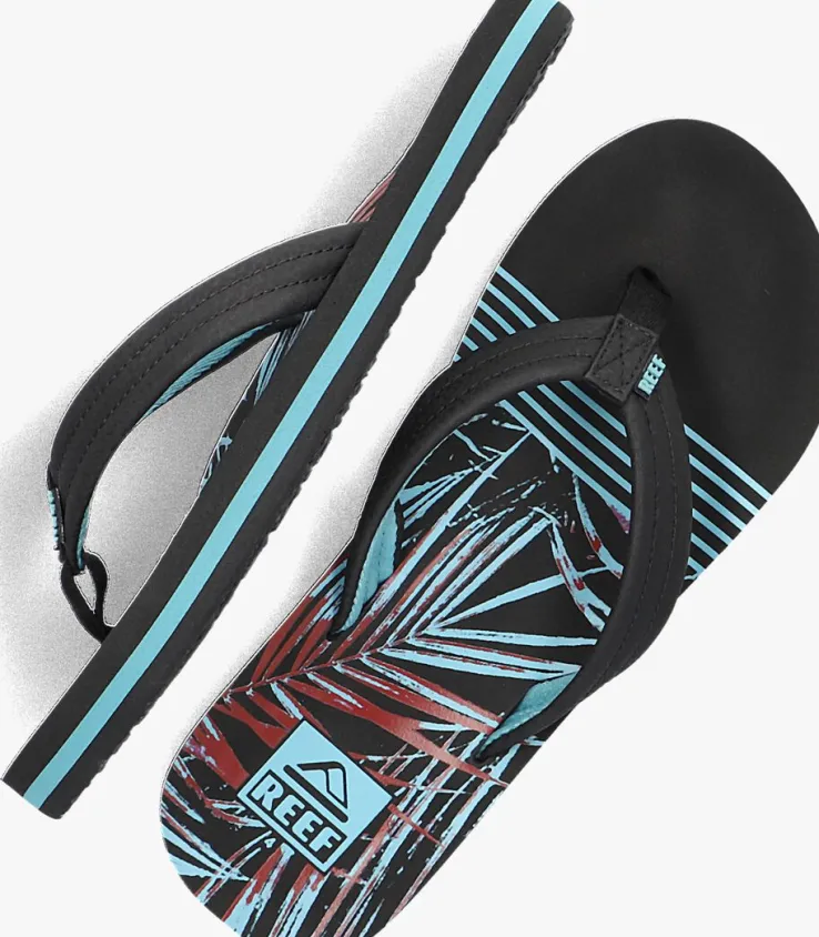 zwarte reef teenslippers ahi