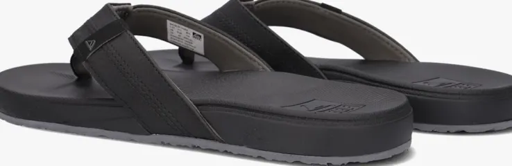 zwarte reef teenslippers cushion bounce phantom