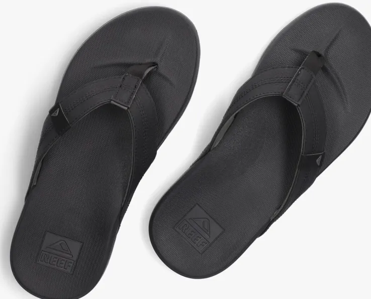 zwarte reef teenslippers cushion bounce phantom