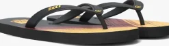 zwarte reef teenslippers switchfoot print