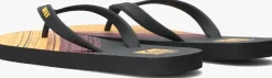 zwarte reef teenslippers switchfoot print