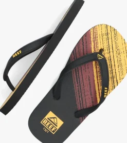 zwarte reef teenslippers switchfoot print