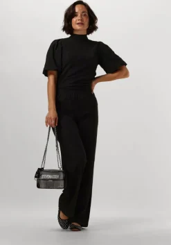 zwarte refined department wijde broek nova