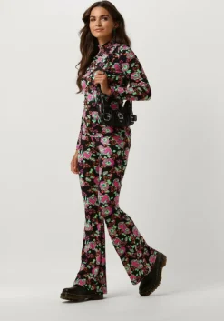 zwarte refined department flared broek abba