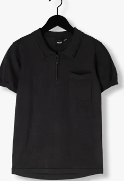 zwarte rellix polo polo knitted zip