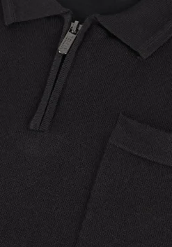 zwarte rellix polo polo knitted zip