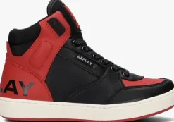zwarte replay hoge sneakers cobra