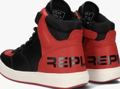 zwarte replay hoge sneakers cobra