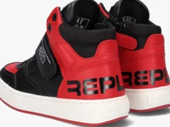 zwarte replay hoge sneakers cobra