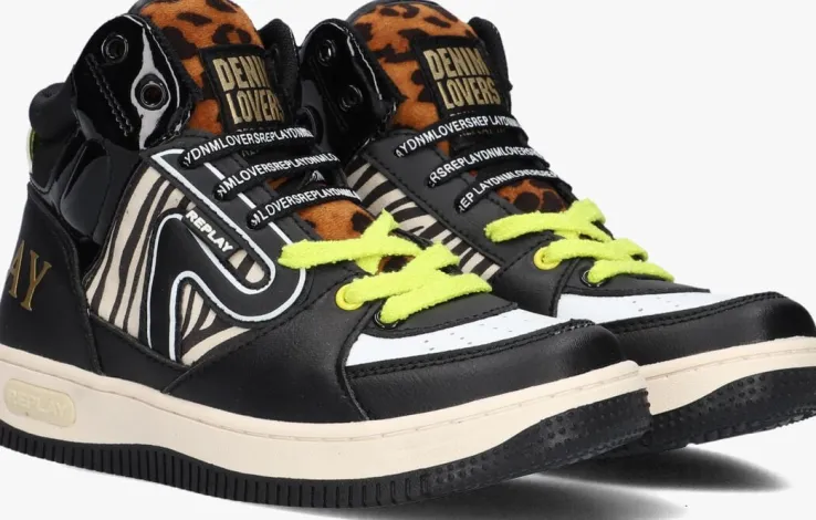zwarte replay hoge sneakers epic jr mid girl9
