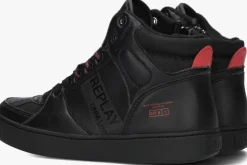 zwarte replay hoge sneakers cobra