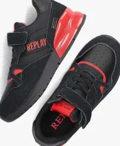 zwarte replay lage sneakers shoot jr