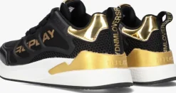 zwarte replay lage sneakers maze jr