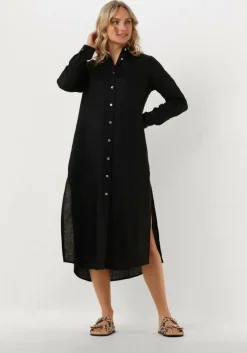zwarte resort finest maxi jurk shirt dress