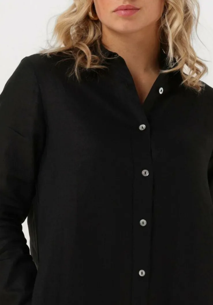 zwarte resort finest maxi jurk shirt dress