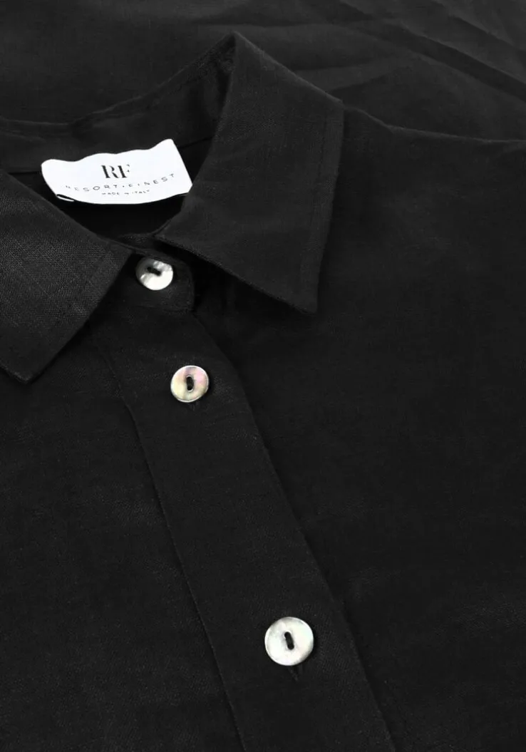 zwarte resort finest maxi jurk shirt dress