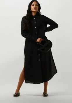 zwarte resort finest maxi jurk shirt dress