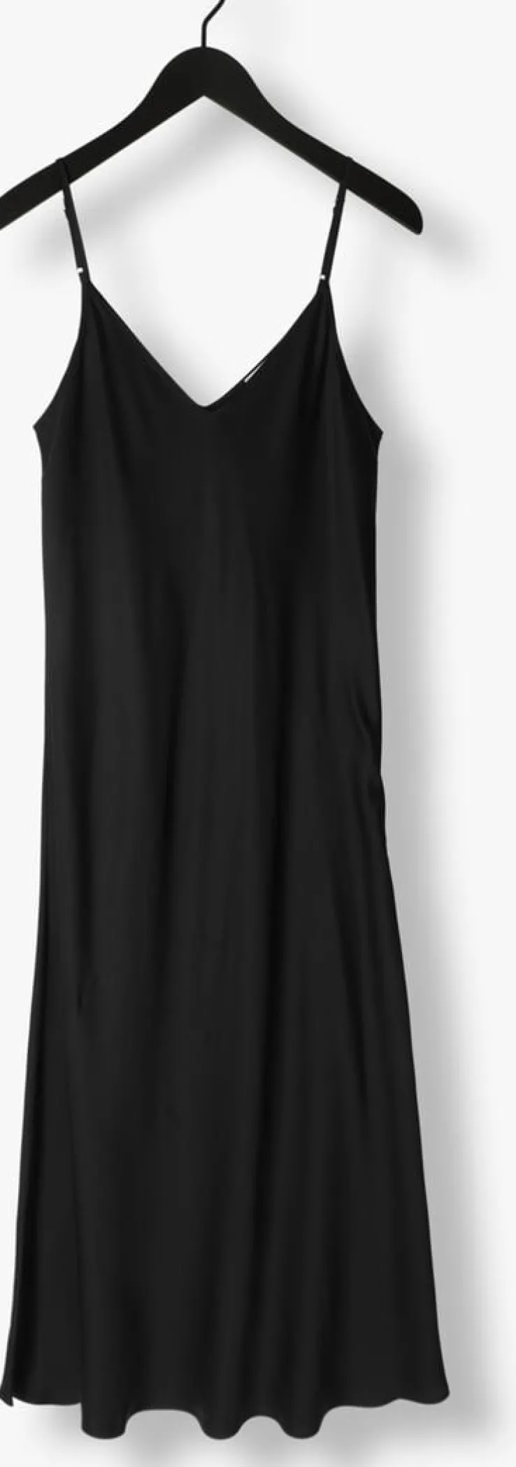 zwarte resort finest midi jurk slip dress
