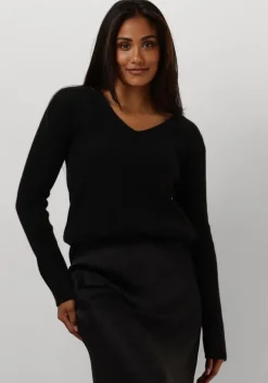 zwarte resort finest trui v-neck rib knit