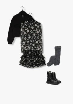 zwarte retour t-shirt rose