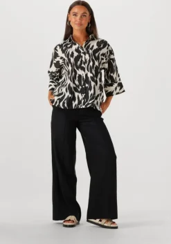 zwarte rouge edit top roualinine 2/4 oversized shirt