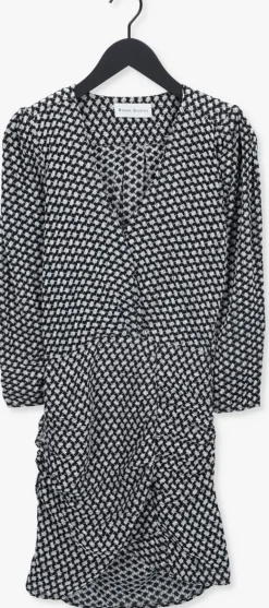 zwarte rough studios mini jurk kamal dress