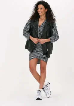 zwarte rough studios mini jurk kamal dress