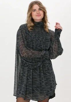 zwarte rough studios mini jurk tornado dress