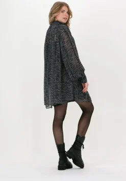 zwarte rough studios mini jurk tornado dress