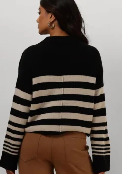 zwarte ruby tuesday trui vieje button shoulder pullover