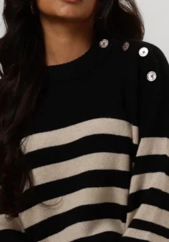 zwarte ruby tuesday trui vieje button shoulder pullover