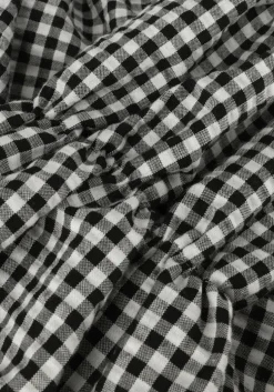 zwarte salty stitch top ballon top - gingham