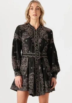 zwarte scarlett poppies mini jurk berite short dress