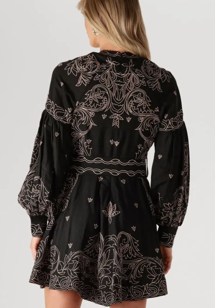 zwarte scarlett poppies mini jurk berite short dress