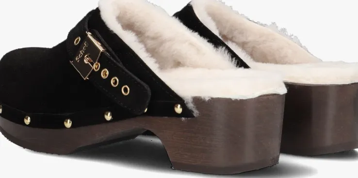 zwarte scholl clogs pescura robin