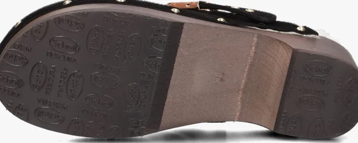 zwarte scholl clogs pescura robin