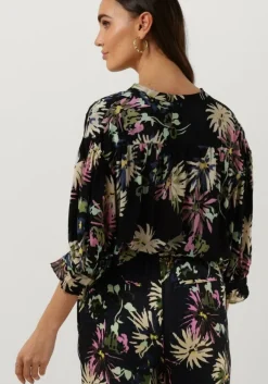 zwarte scotch & soda blouses elbow sleeve easy popover