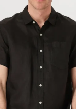 zwarte scotch & soda casual overhemd linen shirt