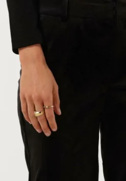 zwarte scotch & soda flared jeans velvet high-rise flared trousers