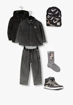 zwarte scotch & soda gewatteerde jas water repellent hooded puffer jacket