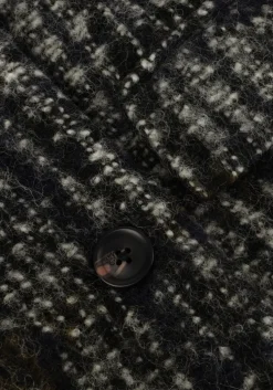 zwarte scotch & soda mantel double breasted coat in a blue check